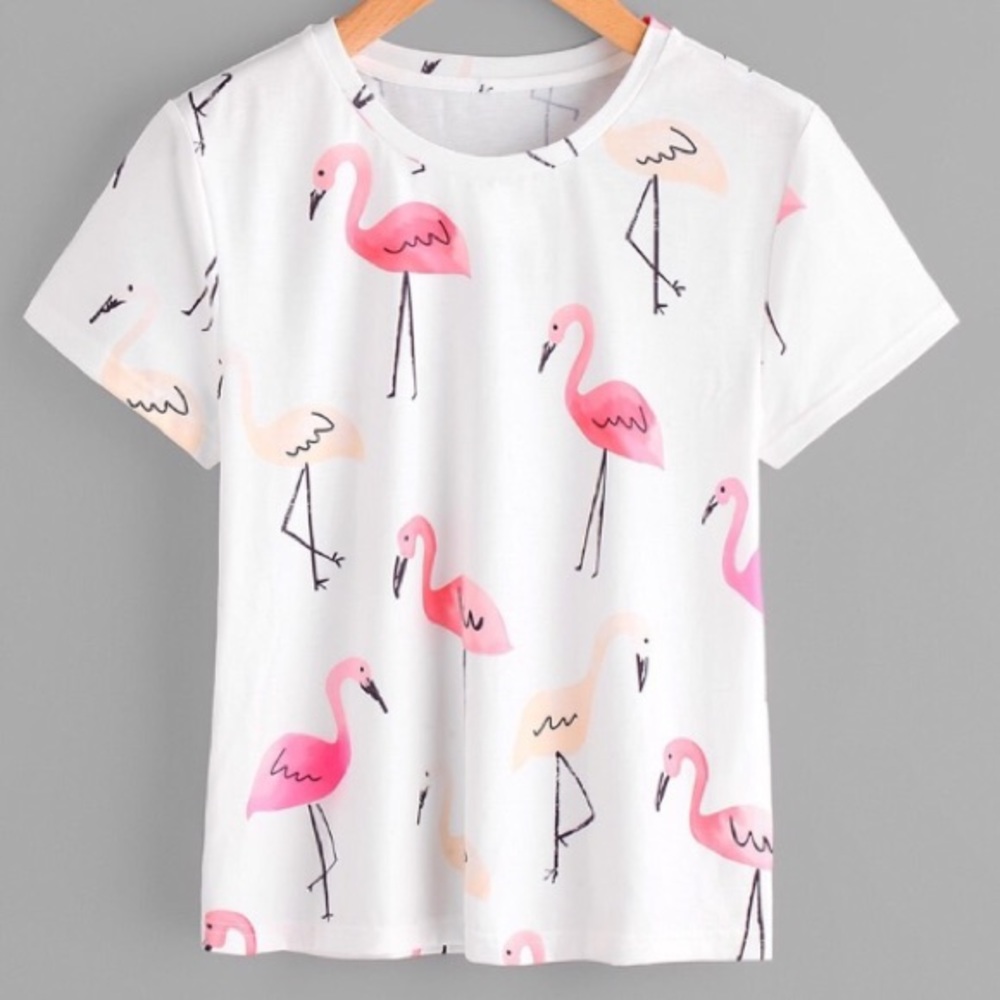 Flamingo Print Top